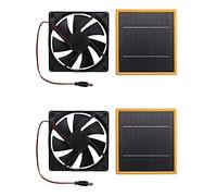 Giwnhvx Ventola di scarico solare da 12 V, 5 W, 14 cm, mini ventilatore alimentato a pannello solare, per cani e pollai, 2 pezzi