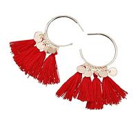 Giwnhvx Vintage Etnico Goccia Pendente Lunga Corda Frange Cotone Nappa Orecchini Alla Moda Settore Orecchini Per Gioielli