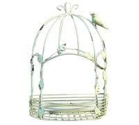 Giwnhvx Vintage Paese Arazzo da Parete in Mezza Gabbia per Uccelli Vaso di Fiori Decorazione da Giardino Retro Gabbia per Uccelli Supporto di Stoccaggio Vaso Facile da Installare