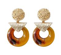 Giwnhvx Vintage Resina in Metallo Goccia Dangle Dichiarazione Orecchini per Le Donne Ragazza alla Moda Orecchino di Moda Matrimonio