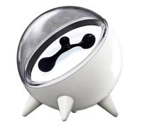 Giwnhvx Visualizzazione del suono ferrofluido, altoparlante del ritmo musicale ricaricabile con sensore magnetico, decorazione regalo di vacanza, bianco
