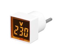 Giwnhvx Voltmetro digitale Square EU Plug Square Tester di tensione con display LED e spia E