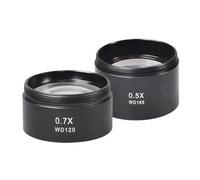 Giwnhvx WD165 0.5X 0.7X WD120 Microscopio Obiettivo di Vetro Lente di Barlow Filo di Montaggio Obiettivo Fotocamera Microscopio Obiettivo