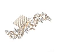 Giwnhvx Wedding Pettini Per La Sposa Di Cristallo Strass Perline Donne Forcine Per Capelli Acconciatura Da Sposa Accessori Oro