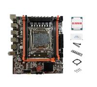 Giwnhvx X99E Scheda Madre+E5 2676 V3 CPU+Supporto Grasso Termico 4XDDR4 RECC RAM PCIEX16 NVMe Gigabit LAN Scheda Madre Desktop