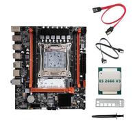 Giwnhvx X99H Desktop Scheda Madre+E5 2666 V3 CPU+Grasso Termico LGA2011-V3 B85 DDR3X4 ECC Slot M.2 NVME PCI-E 3.0 X16 Nero Scheda Madre 1Set
