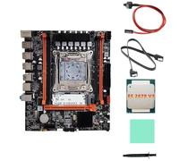 Giwnhvx X99H Desktop Scheda Madre+E5 2678 V3 CPU+Grasso Termico LGA2011-V3 B85 DDR3X4 ECC Slot M.2 NVME PCI-E 3.0 X16 Nero X99H Desktop Scheda Madre 1Set