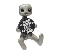 Giwnhvx Your Mental Health Matters Robot Figurine Arte Resina Giocattolo Kawaii Desk Buddy A
