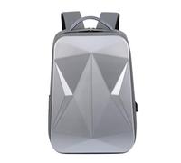 Giwnhvx Zaino per computer portatile con guscio rigido antifurto impermeabile zaino per computer da gioco zaino da lavoro per uomo donna grigio
