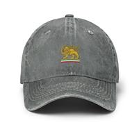 Giwnuq Cappello con bandiera dell'Iran, cappello da camionista unisex regolabile con design leone e sole, berretto leggero e traspirante per appassionati di attività all'aperto, viaggi, pendolari ed