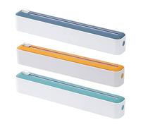Giwnuq Distributore Di Pellicola Alimentare E Carta In Alluminio Con Taglierina, Dispenser Regolabile Da 15 A 30 Cm, Senza Plastica, Senza PVC, 3 Pezzi