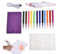 Giwnuq Penna elettrica per pittura - Kit per aerografo per bambini, penne ad ricaricabili per oltre 3 anni, regalo per artigianato artistico ad
