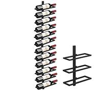 Giyiprpi Scaffale portabottiglie in metallo nero a parete, Portabottiglie Vino da Parete Scaffale Vini, Portabottiglie per Vino Rosso per la Casa Cucina Bar Decorazione (A12)