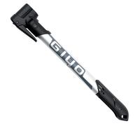 GIYO GP-44DH Mini pompa per bicicletta per pneumatici senza camera d'aria, testa della pompa a doppio foro con design anti-intasamento, compatibilità Presta & Schrader & Dunlop, impugnatura ergonomica