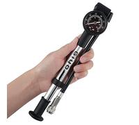 GIYO - Pompa per ammortizzatori ad alta pressione (350 PSI) - Forte leva di bloccaggio per nessuna perdita d'aria, fusto in alluminio, manometro da 3,8 cm, regolatore di scarico micro-regolabile, tubo