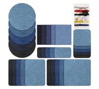 Giyofom Toppe interne di jeans, 30 pezzi, toppe termoadesive per interno dei jeans per la riparazione di vestiti, toppe termoadesive per l'interno dei jeans