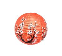 GIYXHU 10 Pezzi di Materiale cartaceo Lanterna con Fiori ciliegio Design pruno Lanterne Carta a Tema Motivo Floreale per Le Feste(Red)
