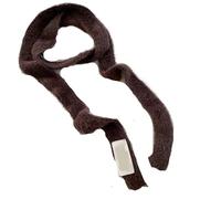 GIYXHU 1Pcs Soft Solid Color Wool Shawl Dressing Decoration Knitted Scarf Ribbon Long Narrow Scarves Autumn/Winter per Donna(Coffee)