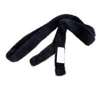 GIYXHU 1Pcs Soft Solid Color Wool Shawl Dressing Decoration Knitted Scarf Ribbon Long Narrow Scarves Autumn/Winter per Donna(Black)