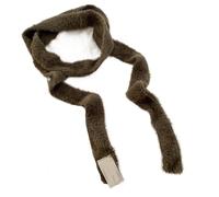 GIYXHU 1Pcs Soft Solid Color Wool Shawl Dressing Decoration Knitted Scarf Ribbon Long Narrow Scarves Autumn/Winter per Donna(Brown)
