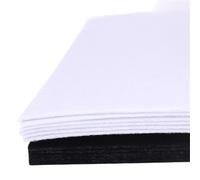 GIYXHU 40Pcs 2mm White Black Hard Felt,Cloth,Polyester Nonwoven Fabric,for Sewing Bag Pillow Per Il Fai Da Te(WHITE+Black)