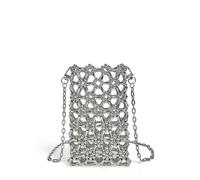 GIYXHU Borsa a tracolla, piccola capacità, prodotto finito con perline fatte a mano, borsa verticale for telefono