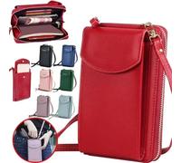 GIYXHU Borse a tracolla for donna, borse a mano, a da, pochette, portafogli for telefono, a spalla e borsette, borsa a(1pc-red)
