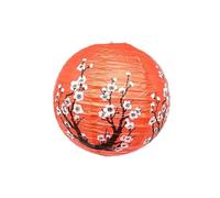 GIYXHU Lanterna Pieghevole Rotonda da 10 Pezzi 12 Pollici con Fiori di pruno per Le Feste | For la decorazione domestica della festa dell'anno di matrimonio appesa al ristorante di casa(Red)
