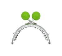 GIYXHU Manico for Borsa con Perline Colorate da 6 Pezzi 8,5 cm | For gli accessori della borsa della pochette che realizzano il lucchetto con chiusura a bacio(8.5cm-green)