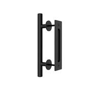 GIYXHU Maniglia Per Porta 2pcs Door Handle Circular Double Sided Wooden Door Indoor Sliding Door Mobile Door Handle(24CM)