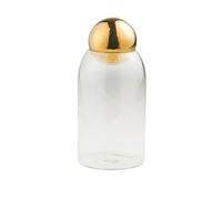 GIYXHU Serbatoio di stoccaggio chicchi caffè in vetro trasparente sigillato da 2 pezzi. frutta secca. bottiglie multicereali(Golden stopper-M)