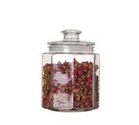 GIYXHU Serbatoio di stoccaggio sigillato in vetro trasparente ottagonale for bottiglie frutta secca Contenitore for(1500ml)