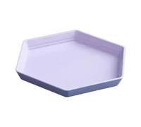 GIYXHU Set Di Piatti Da Dessert 3 pezzi/set piatto di frutta esagonale festa dessert snack forniture a sei punte for piatti domestici(Purple)