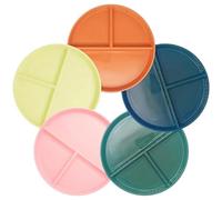 GIYXHU Set Di Piatti Da Dessert 5 pezzi/set di piatti da dessert in PP 9 pollici, vassoio rotondo riutilizzabile diviso, piatto insalata, antipasto, infrangibile e