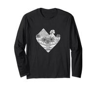 Giza - Piramide a Forma di Cuore con Scritta Love Maglia a Manica