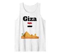 Giza souvenir Egitto Piramidi e Sfinge Bandiera egiziana Canotta