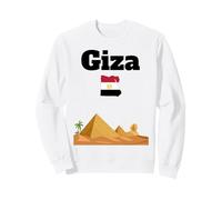 Giza Souvenir Egitto Piramidi e Sfinge Bandiera egiziana Felpa