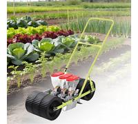 GIZMIT Seminatrice per Mais, Seminatrice Manuale a Spinta per Ortaggi, Strumento Portatile per la Semina in Giardini, Terrazzamenti e Pendii - Ideale per Regolare la Distanza tra Le Piante 3Rows