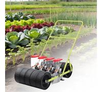 GIZMIT Seminatrice per Mais, Seminatrice Manuale a Spinta per Ortaggi, Strumento Portatile per la Semina in Giardini, Terrazzamenti e Pendii - Ideale per Regolare la Distanza tra Le Piante 4Rows