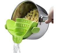 Gizmo Snap N Strain Pot & Pasta Strainer - Adjustable Silicone Clip On Strainer for Pots, Pans, & Bowls- Kitchen Gadgets, Noodle, Food, Gifts for Wom