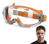 Gizmolet Occhiali protettivi per portatori di occhiali, occhiali di protezione da lavoro, protezione UV, protezione da lavoro, antigraffio, per chi porta occhiali da uomo e donna, colore grigio