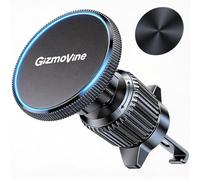 GizmoVine Porta Cellulare Auto MagSafe con 20 Potenti Magneti N52, [Carico 3KG] Supporto Telefono Auto per Presa d'Aria, Rotazione 360° in Lega di Zinco per iPhone 15 14 13 12 Pro Max & iPad