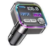 GizmoVine Trasmettitore FM Bluetooth Auto, Kit Vivavoce Telefono, USB C QC PD 36