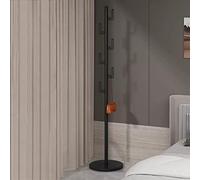 GIZNXBA Appendiabiti da Terra Moderno Attaccapanni Ingresso in Metallo, Attaccapanni da Terra con Base in Marmo, Appendiabiti in Piedi con 6 Ganci per Appendere Sciarpa (Color : /Black)