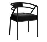 GIZNXBA Poltrona Moderna Da Reception Con Schienale Imbottito Sedie Da Ufficio Imbottita Con Sedute Imbottite Per Il Soggiorno Sedie Da Lettura Per Cucina, Camera Da Letto E Ufficio(Black A)