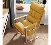 GIZNXBA Sedia A Dondolo Legno Poltrona Salotto, Lounge Chair Soggiorno, Sedia In Stile Imbottita Con Struttura In Acciaio Per Il Tempo Libero Con Braccioli E Due Tasche Laterali(/Blue A)