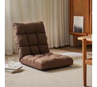 GIZNXBA Sedia Da Pavimento Con Schienale Regolabile In 6 Posizioni Chaise Longue Da Interno Poltrona Reclinabile Sedie Da Meditazione Per Adulti Con Supporto Per La Schiena Per Soggiorno(Khaki)