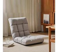 GIZNXBA Sedia Da Pavimento Con Schienale Regolabile In 6 Posizioni Chaise Longue Da Interno Poltrona Reclinabile Sedie Da Meditazione Per Adulti Con Supporto Per La Schiena Per Soggiorno(Grey)