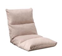 GIZNXBA Sedia Da Pavimento Pieghevole Con 6 Posizioni Regolabili Sedia Da Gioco Regolabile Con Supporto Per La Schiena Chaise Longue Poltrona Reclinabile Per Guardare La TV(Beige)