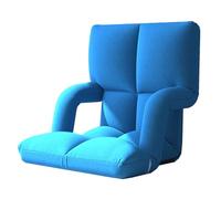 GIZNXBA Sedia Da Pavimento Pieghevole Con Braccioli Sedia Da Pavimento Gaming Imbottita Regolabile In 5 Posizioni Divano Pieghevole Con Supporto Per La Schiena Per Soggiorno(Blauw)